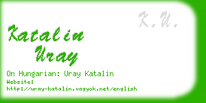 katalin uray business card